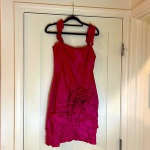 Valentino 2008 SS Hot Pink Rosette Dress Size 4 NWT